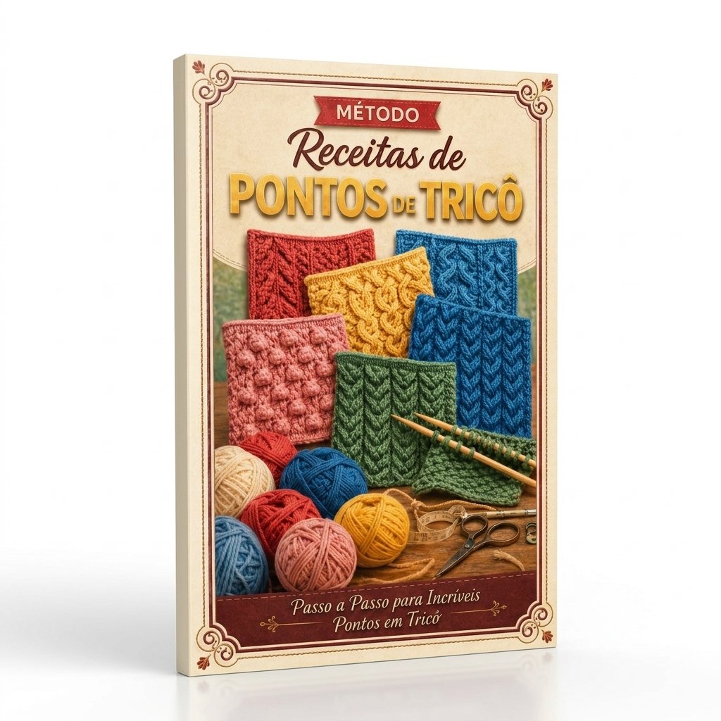 Método Receitas de Pontos de Tricô - Ebook Completo